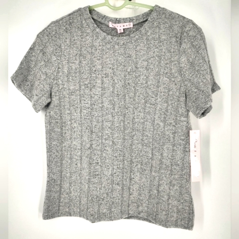 Grave Fame Teen Spirit Medium Grey Short Sleeve Top